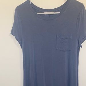 Long flowy blue dress